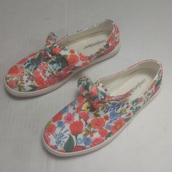 COMFORTVIEW Women's Floral Print Multicolor Slip-on Sneakers Size 8.5M - Picture 6 of 9